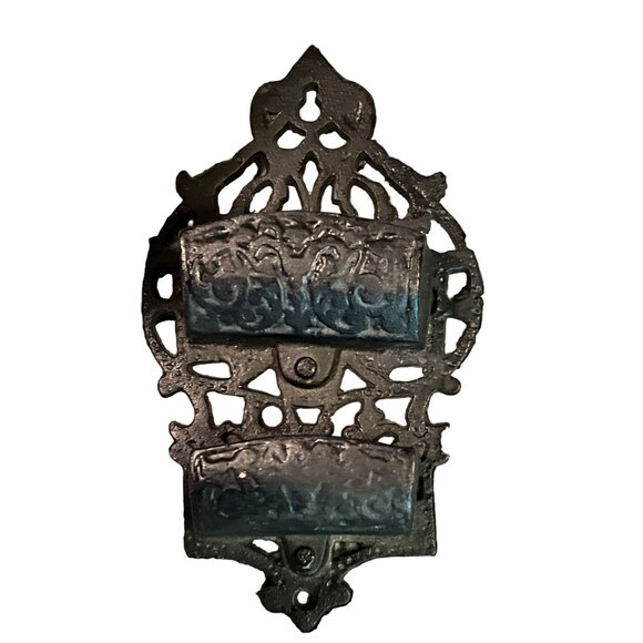 Vintage Metal Iron Double‎ Match Holder 4"x7" Made in Taiwan - Picture 1 of 4